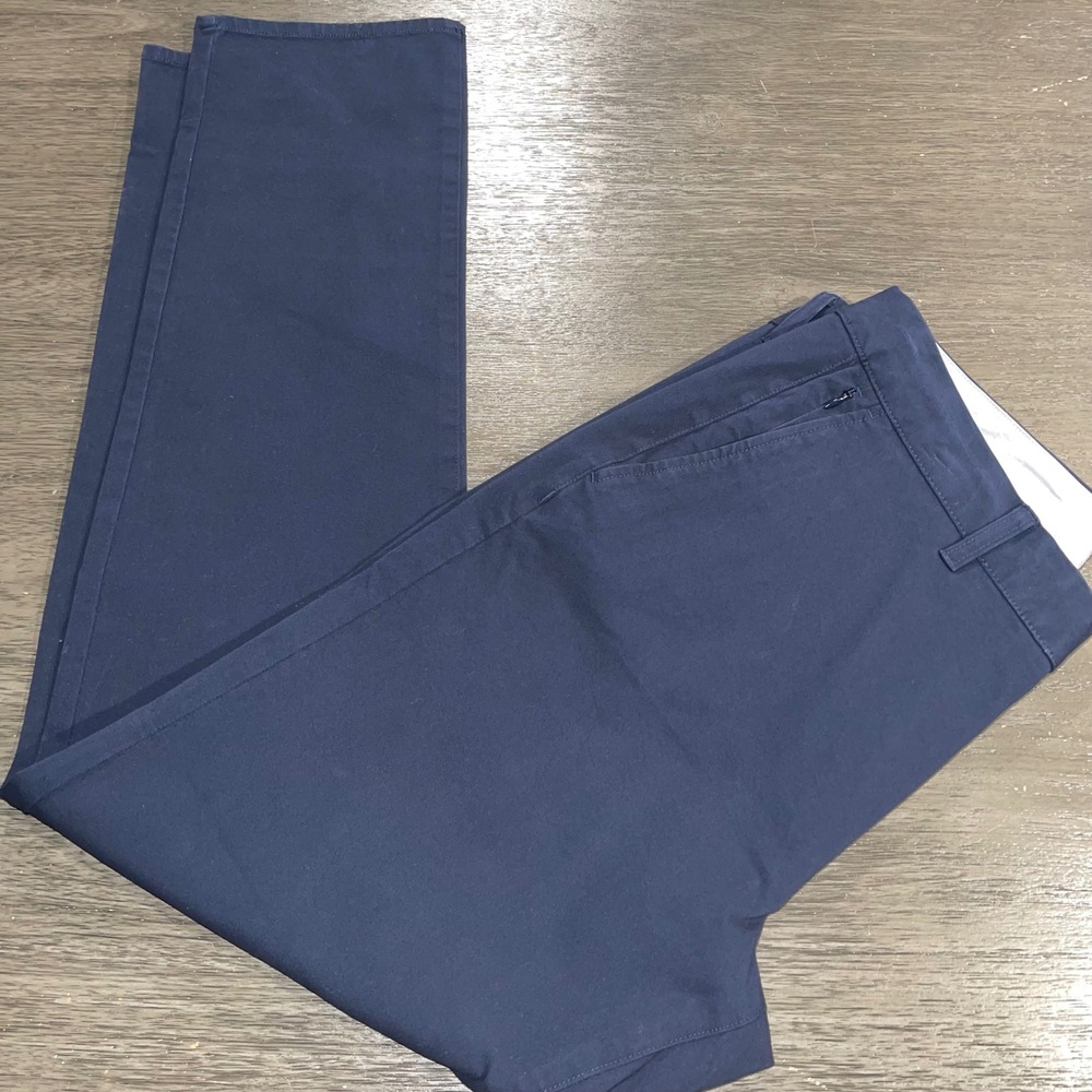 Bonobos Mens 34x32 Navy Blue Slim Fit 4-Way Stretch Chino Pants